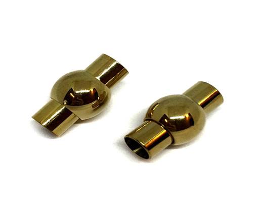 Stainless Steel Magnetic Clasp,Gold,MGST-01 8mm