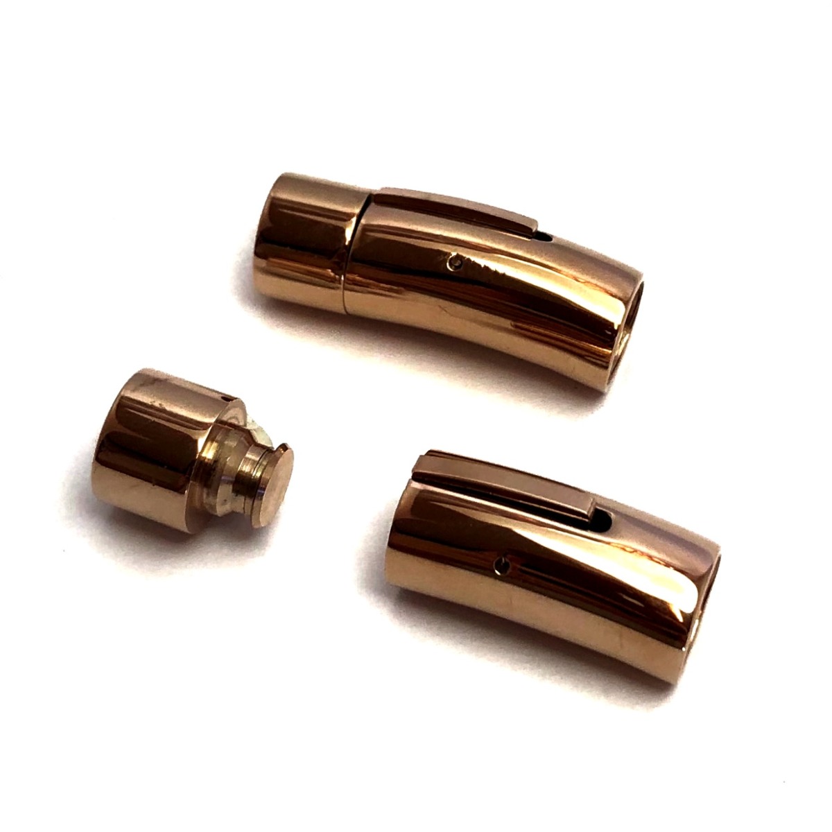 Stainless Steel Magnetic Clasp,Rose Gold,MGST-06 9mm