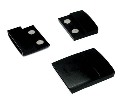 Stainless Steel Magnetic Clasp,Black Matt,MGST-103-20*4mm
