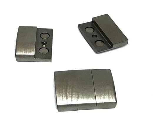 Stainless Steel Magnetic Clasp,Matt,MGST-103-20*4mm