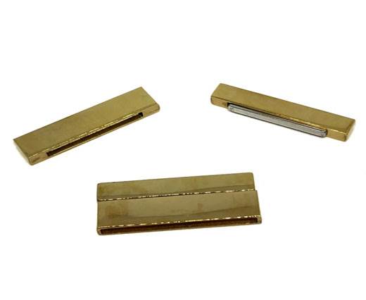 Stainless Steel Magnetic Clasp,Gold,MGST-105-40*3mm