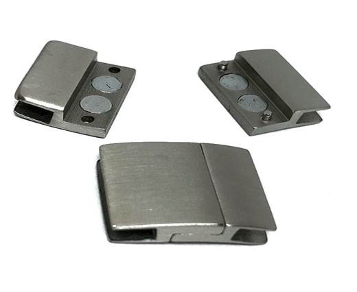 Stainless Steel Magnetic Clasp,Matt,MGST-111-20*3,5mm