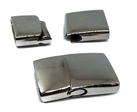 Stainless Steel Magnetic Clasp,Steel,MGST-132-21*6mm