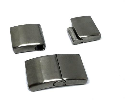 Stainless Steel Magnetic Clasp,Matt Steel,MGST-132-21*6mm