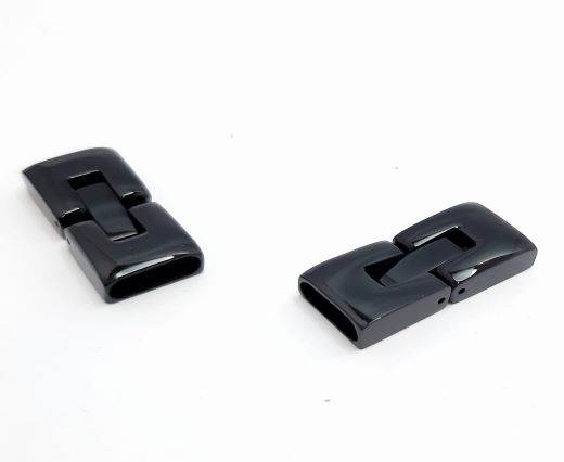Stainless Steel Magnetic Clasp,Black,MGST-14-10*2.5mm