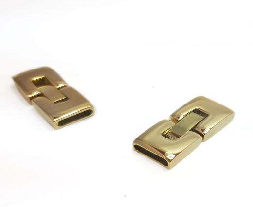 Stainless Steel Magnetic Clasp,Gold,MGST-14-10*2.5mm