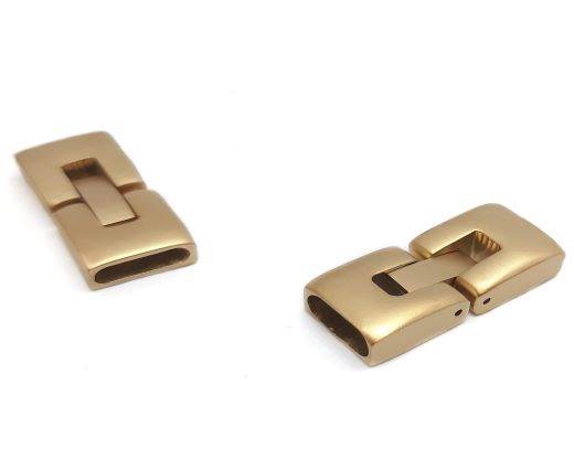 Stainless Steel Magnetic Clasp,Gold Matt,MGST-14-10*2.5mm