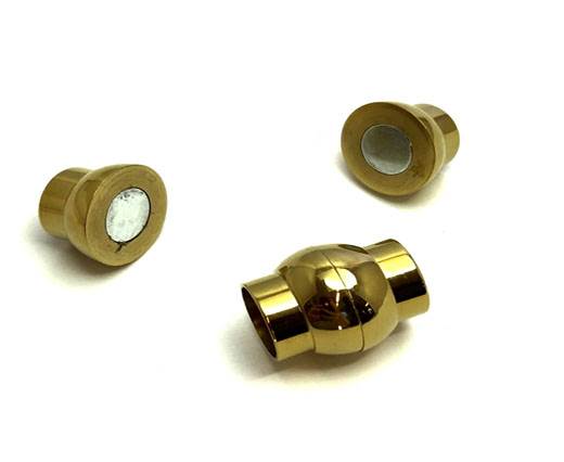 Stainless Steel Magnetic Clasp,Gold,MGST-19 10mm