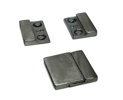 Stainless Steel Magnetic Clasp,Matt,MGST-229-20*3mm