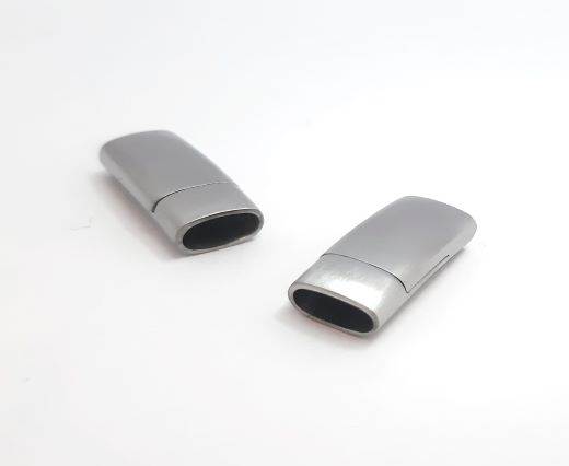 Stainless Steel Magnetic Clasp,Steel Matt,MGST-258-10*5mm