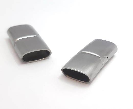 Stainless Steel Magnetic Clasp,Steel Matt,MGST-259-12*6mm