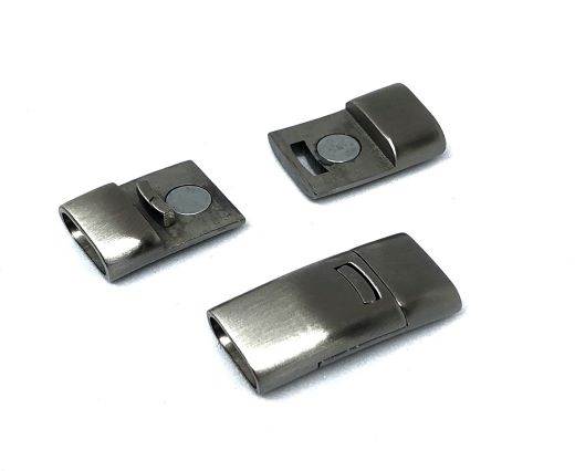 Stainless Steel Magnetic Clasp,Matt,MGST-57-12*6mm