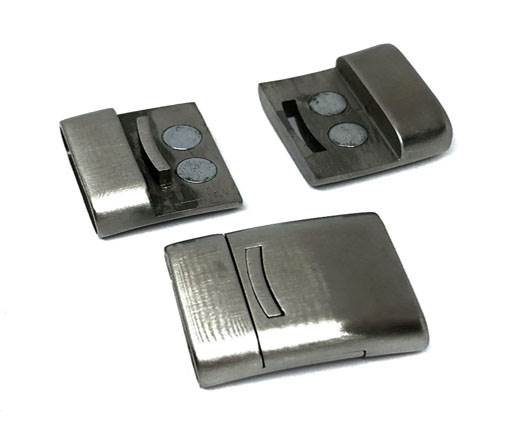 Stainless Steel Magnetic Clasp,Matt Steel,MGST-58-21*7mm