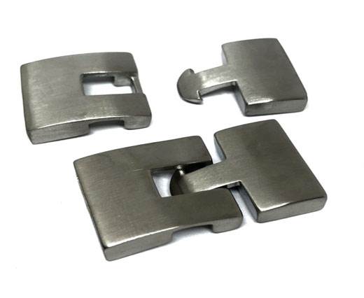 Stainless Steel Magnetic Clasp,Matt,MGST-68-20*4mm