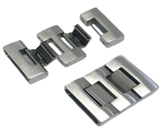 Stainless Steel Magnetic Clasp, Matt Steel,MGST-75-30*7.5mm