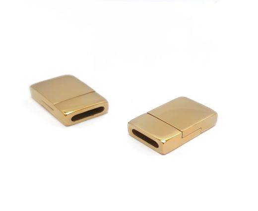 Stainless Steel Magnetic Clasp,Gold,MGST-76-10*2,5mm