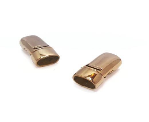 Stainless Steel Magnetic Clasp,Rose Gold,MGST-92-10*5mm
