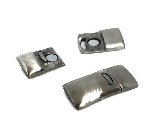 Stainless Steel Magnetic Clasp,Steel Matt,MGST-93-12*4 mm