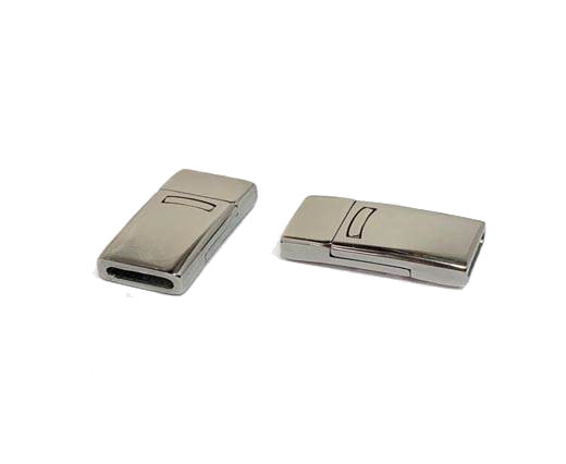 Stainless Steel Magnetic clasps - MGST-109-10*2,3mm-Silver