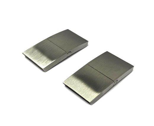 Stainless Steel Magnetic Clasp,Matt,MGST-114-15*3mm