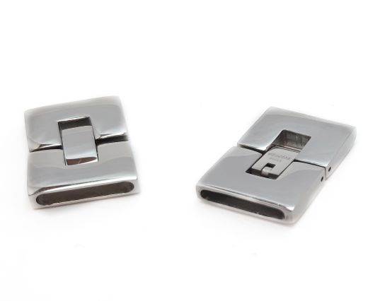 Stainless Steel Magnetic Clasp,Steel,MGST-14-14*2,5mm