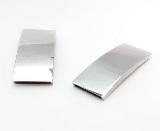 Stainless Steel Magnetic Clasp,Steel,MGST-160-15*3mm