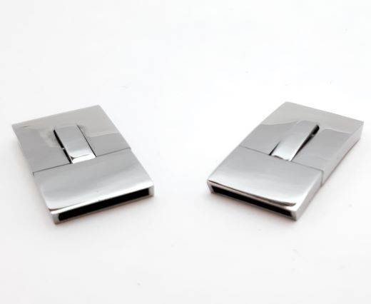 Stainless Steel Magnetic Clasp,Steel,MGST-161-15*3mm