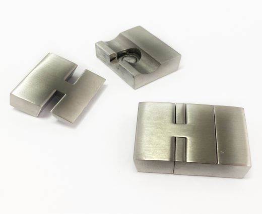 Stainless Steel Magnetic Clasp,Matt,MGST-33-17*5mm