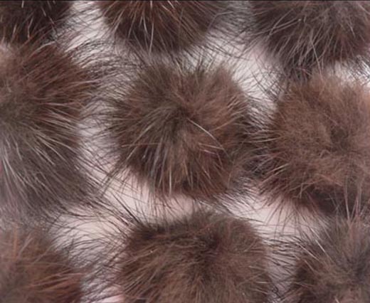 Mink Pom Pom Dark Brown