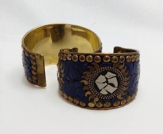 Mosaic brass cuff Style 1 - 5cm