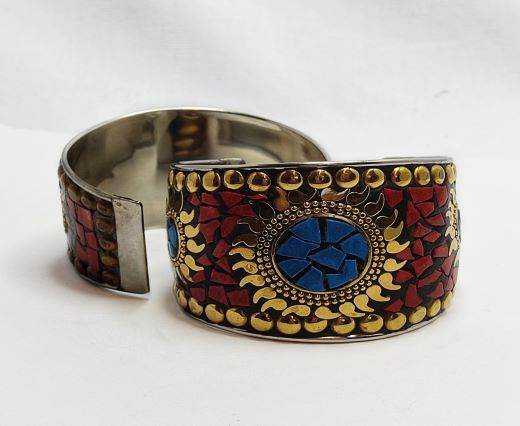 Mosaic brass cuff Style 3 -5 cm 