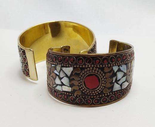 Mosaic brass cuff Style 9 - 4cm 