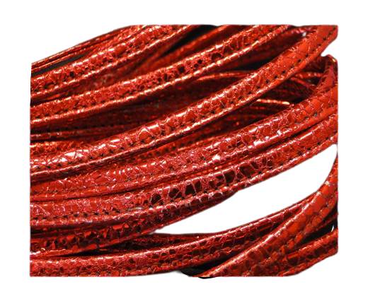 Nappa-Sewn-7mm-Snake-Metalic Red