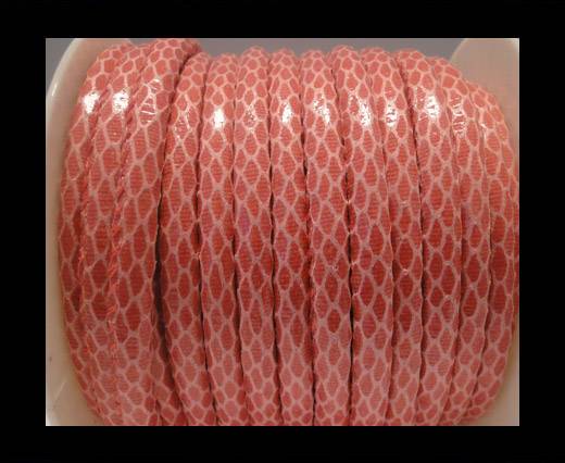 faux nappa leather 6mm Snake-Skin-Pink