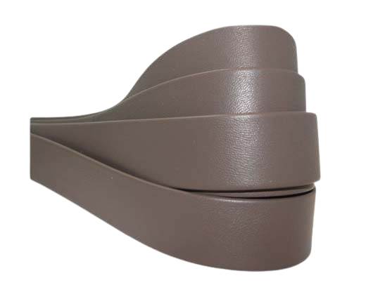 Nappa Leather Flat-Dark Taupe-20mm