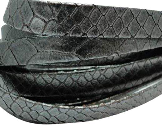 Nappa Leather Flat -10mm-Snake patch grey