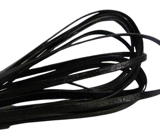 Nappa Leather Flat -5mm-Snake Patch Style  Black