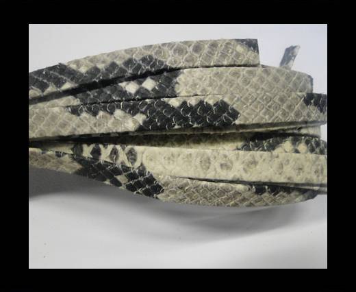 NappaFlat-Snake Style-10mm-black-beige