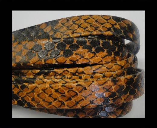 NappaFlat-Snake Style-10mm-orange-black