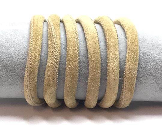 Real Nappa Suede Round-6mm-Natural