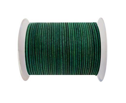 Round Leather Cord-1,5mm-Natural Turquiose