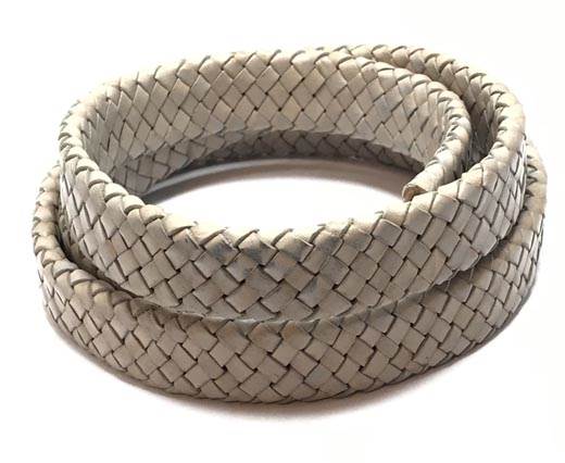 Oval Braided Leather Cord-19*5mm-se_light grey