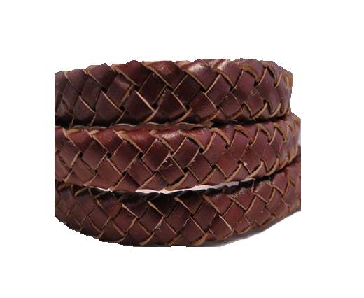 Oval Regaliz braided cords - Maroon