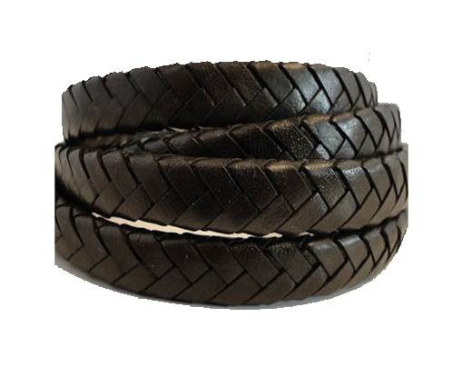 Oval Regaliz braided cords - SE-Brown