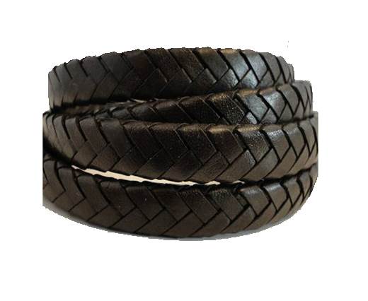 Oval Regaliz braided cords - SE-Brown