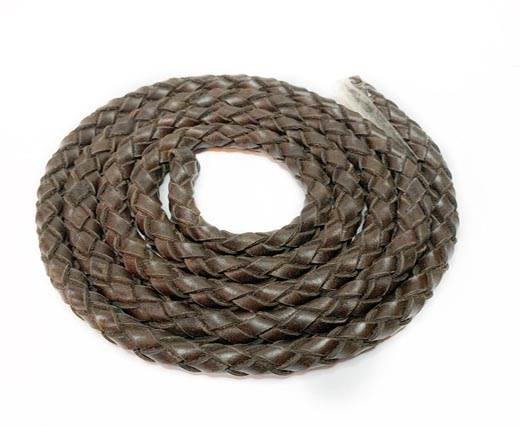 Oval Regaliz braided cords-11*6.3mm-LIGHT BROWN