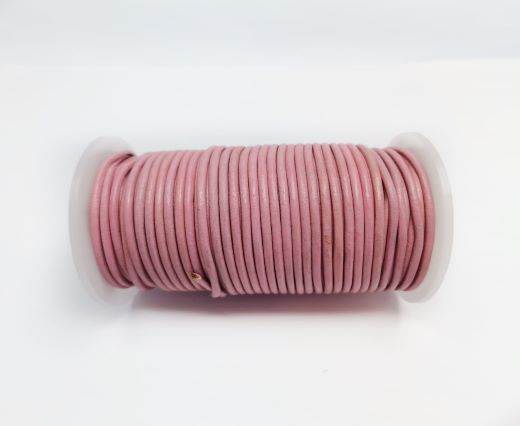 Round leather cord-2mm-PASTEL PINK