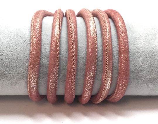 Real Nappa Suede Round-6mm-Pink gold