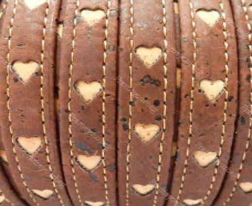 Cork Flat-10mm-stitched Brown