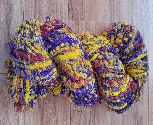 Rough-Silk-Purple Yellow Banana Yarns